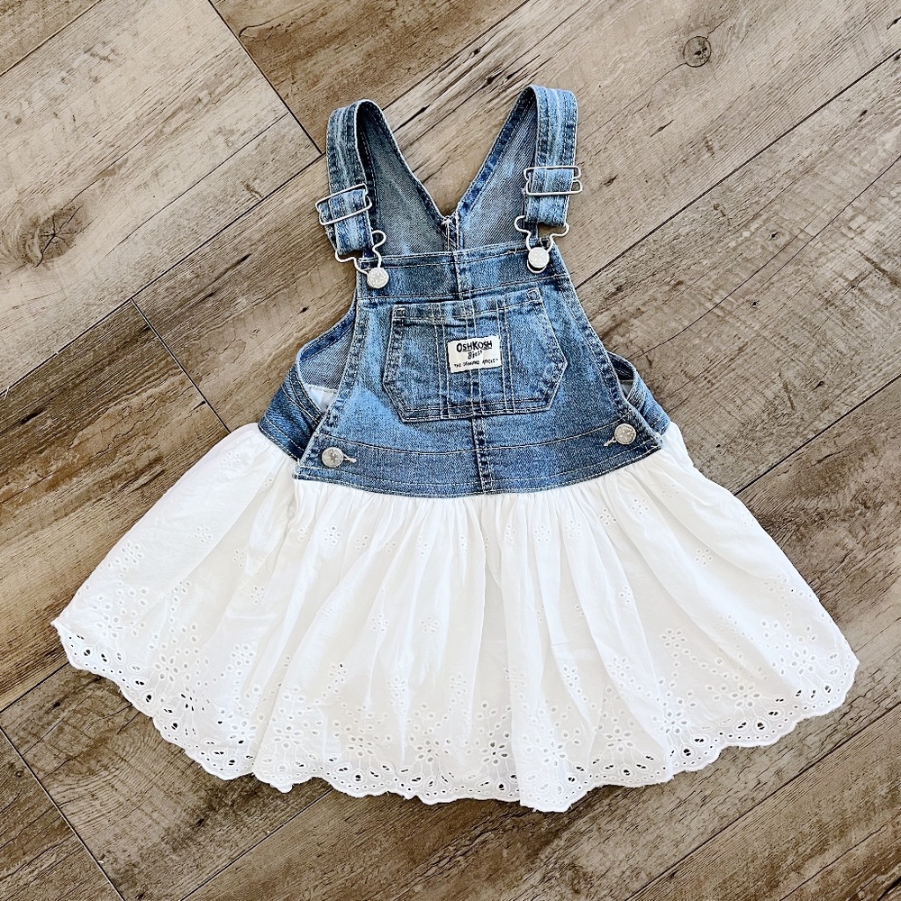 🎉 5/$20 Osh Kosh Overall Skirt Size 18m